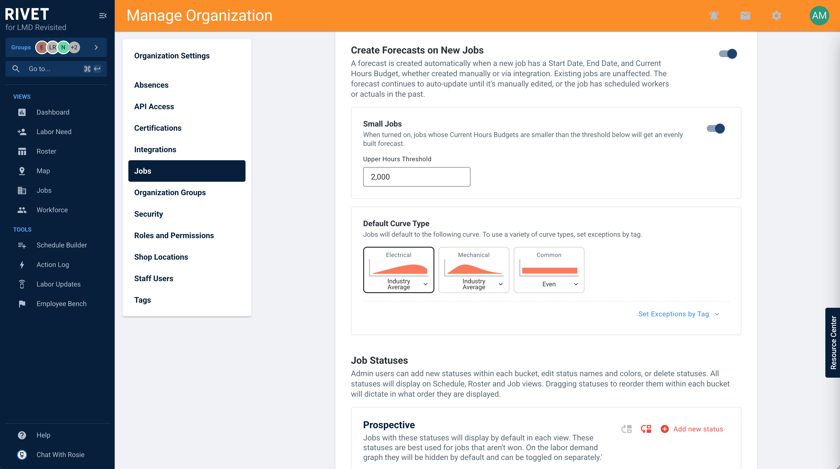 RIVET Automated Initial Job Forecasting